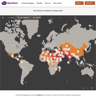 Screenshot des Weltverfolgungsindex