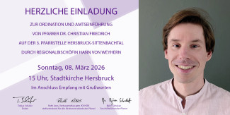 Einladung Ordination Friedrich