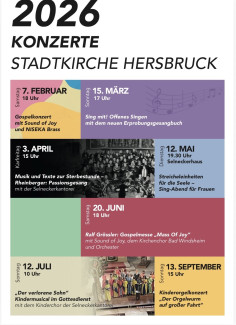 Jahresprogramm Kirchenmusik Stadtkirche Hersbruck