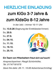 Kindergottesdienst für Schulkinder