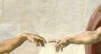 Die sich berührenden Finger aus der Sixtinischen Kapelle