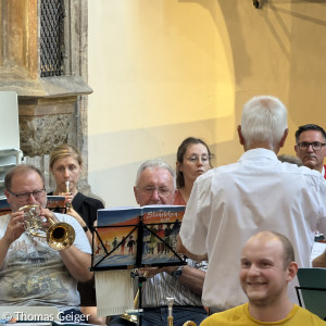 Altensittenbacher Bläserinnen und Bläser mit Chorleiter Wolfgang Werthner